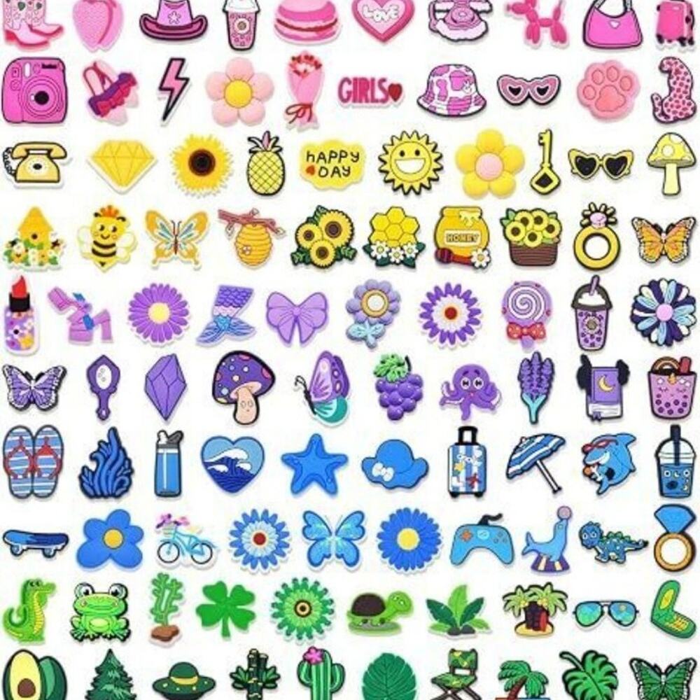 100 piece clog charms
